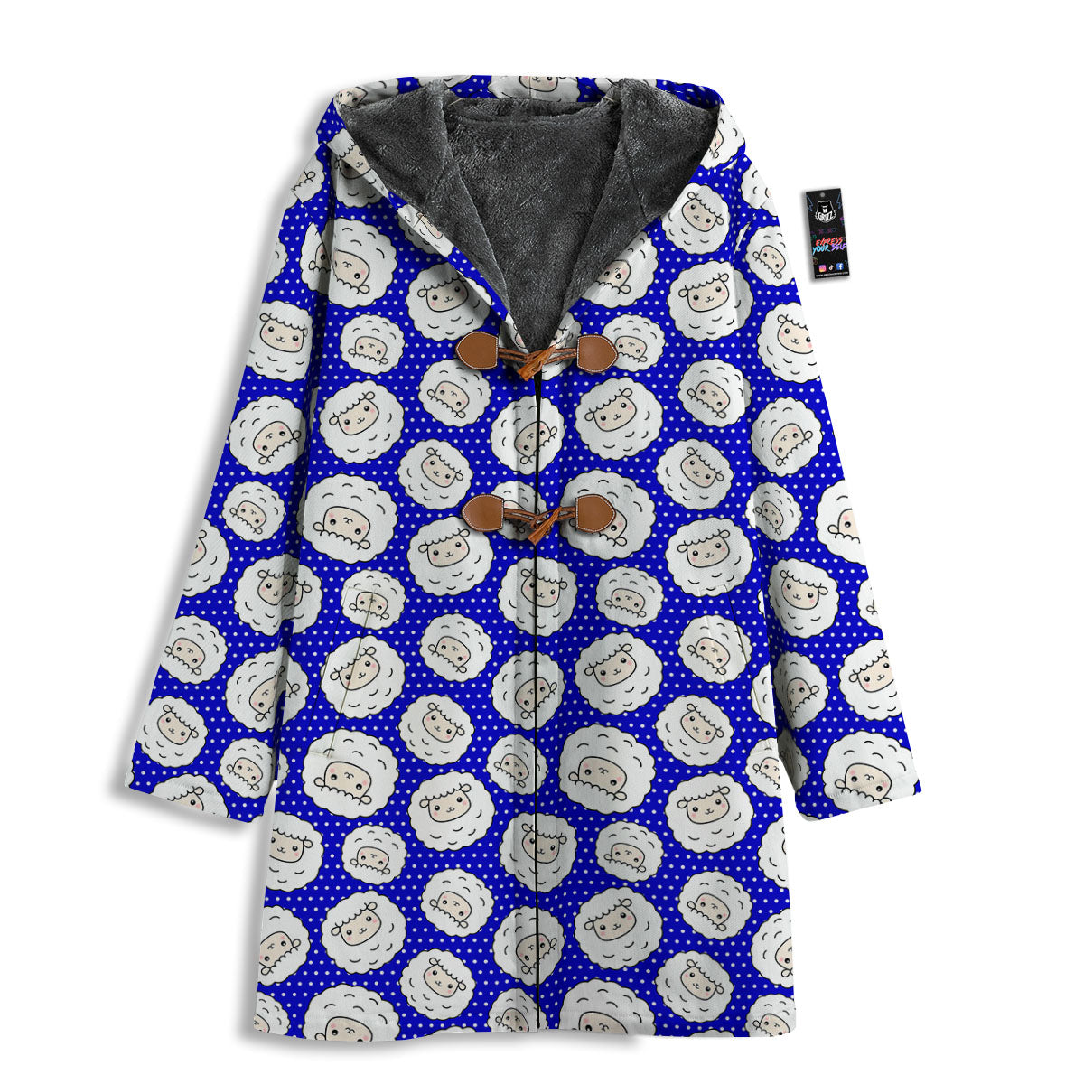 Sheep Cartoon Print Pattern Men's Windbreaker Jacket-grizzshop