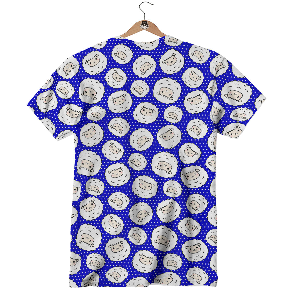Sheep Cartoon Print Pattern T-Shirt-grizzshop