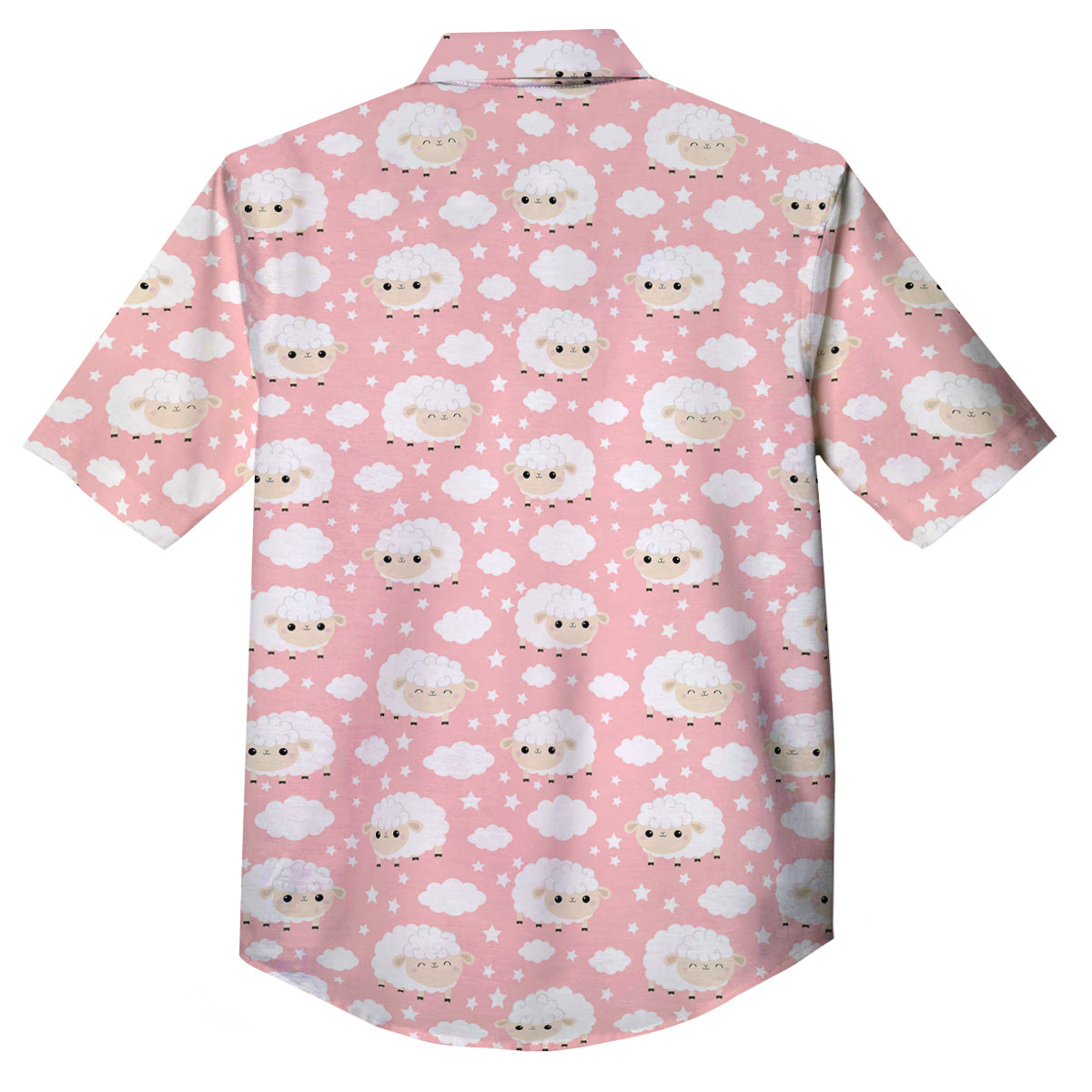 Sheep Cute Print Pattern Button Up Shirt-grizzshop