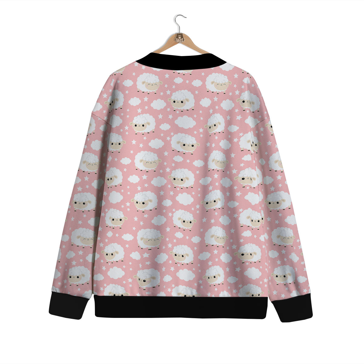 Sheep Cute Print Pattern Cardigan-grizzshop