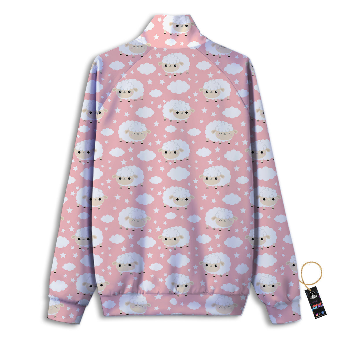 Sheep Cute Print Pattern Track Jacket-grizzshop