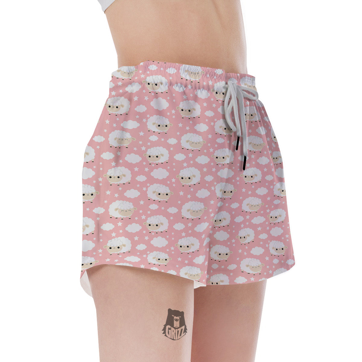 Sheep Cute Print Pattern Women's Shorts-grizzshop