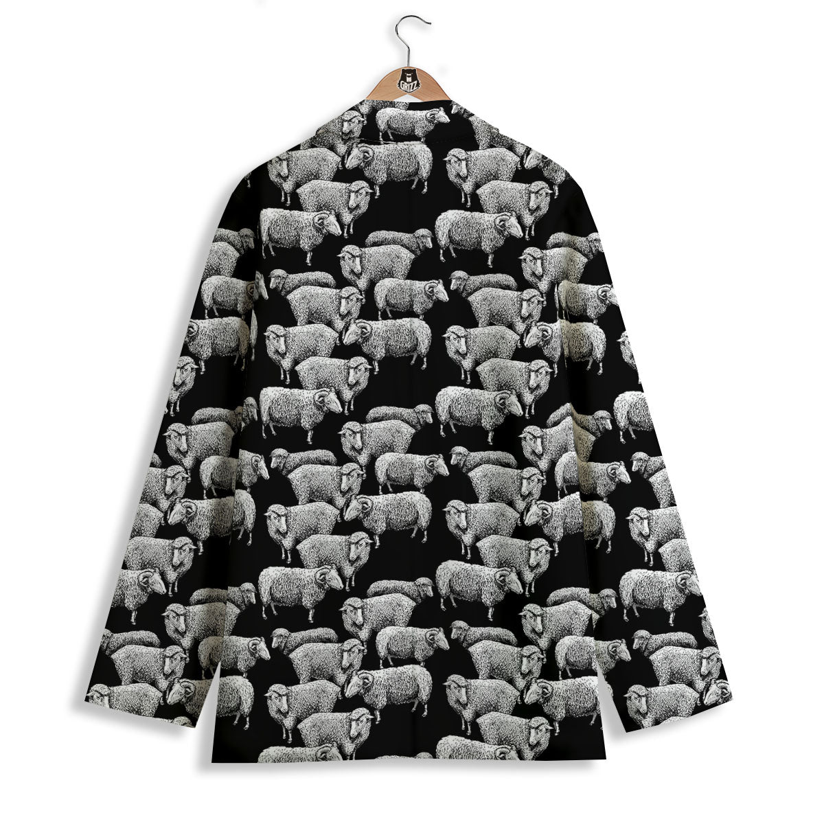 Sheep Doodle Print Pattern Women's Blazer-grizzshop