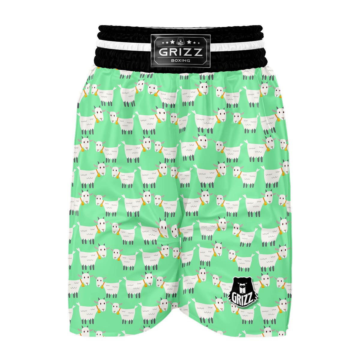 Sheep Goat Print Pattern Boxing Shorts-grizzshop