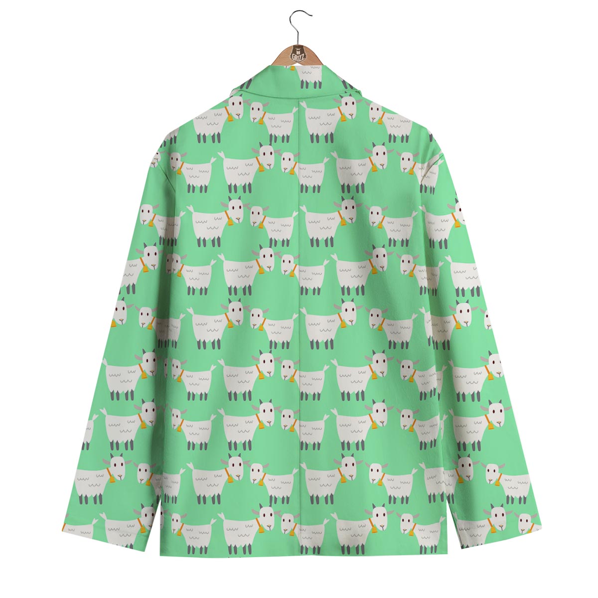 Sheep Goat Print Pattern Men's Blazer-grizzshop