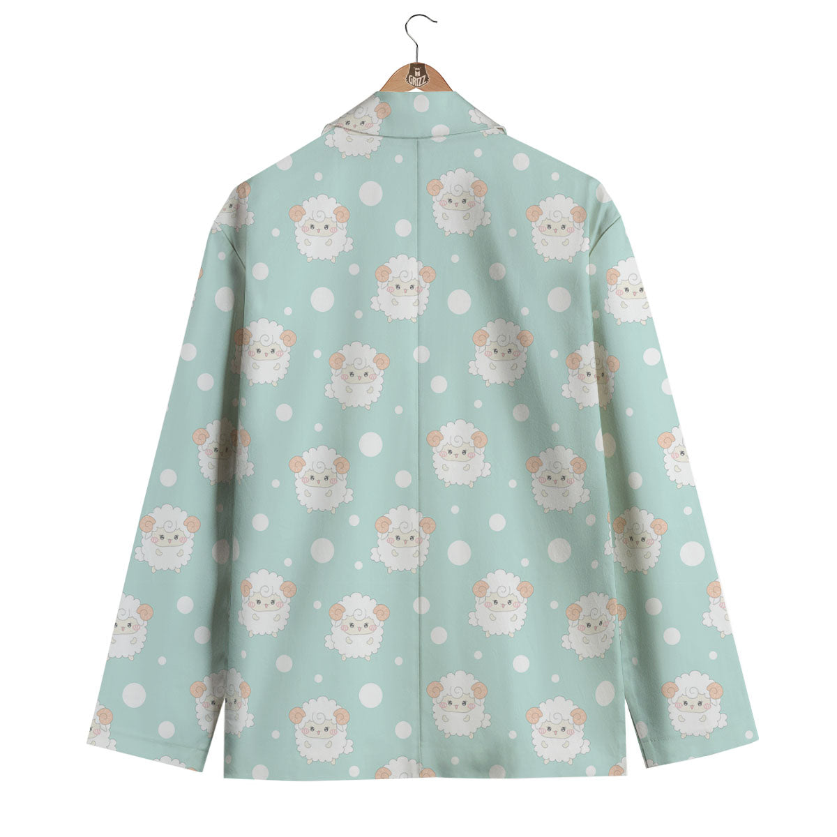 Sheep Kawaii Print Pattern Men's Blazer-grizzshop
