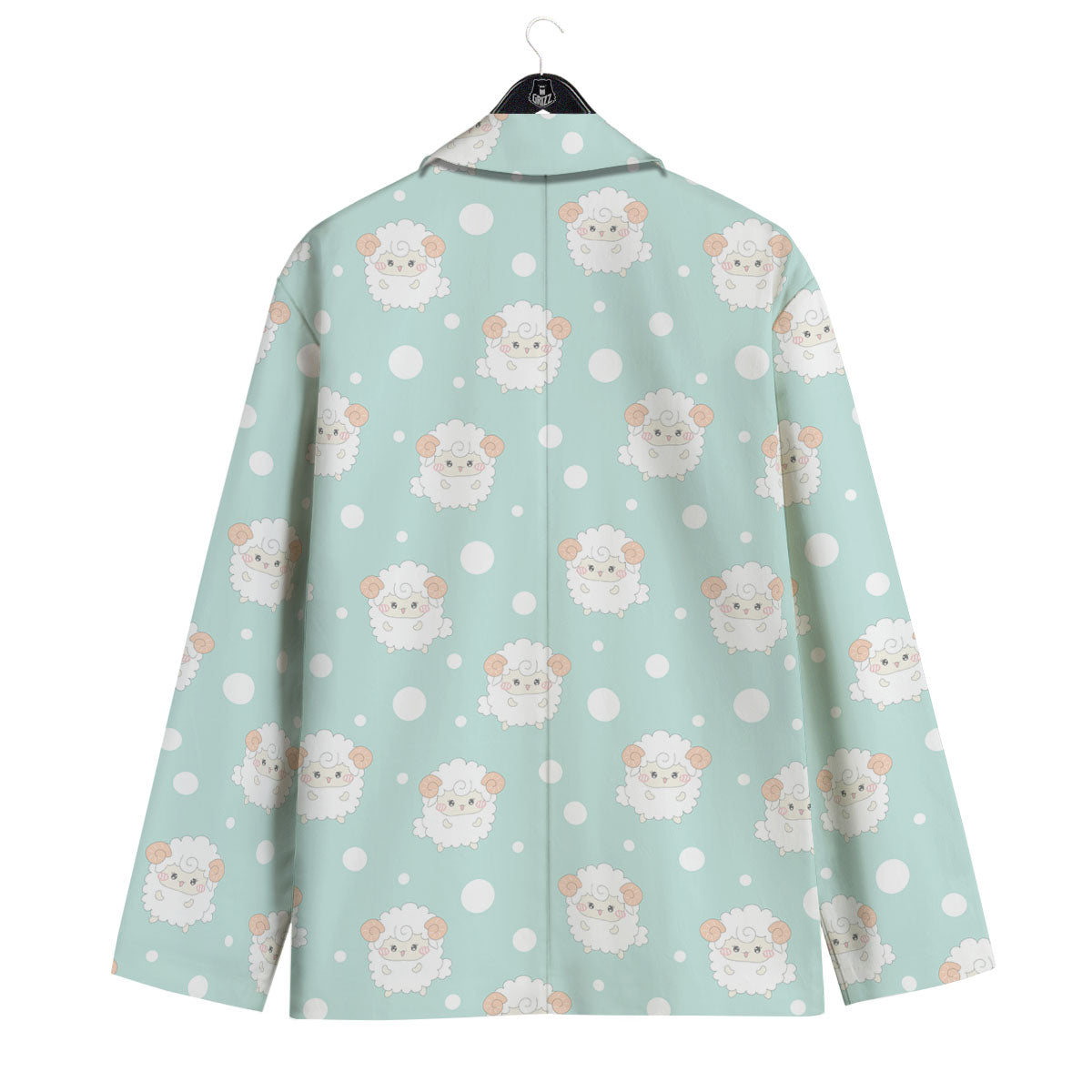 Sheep Kawaii Print Pattern Men's Sport Coat-grizzshop