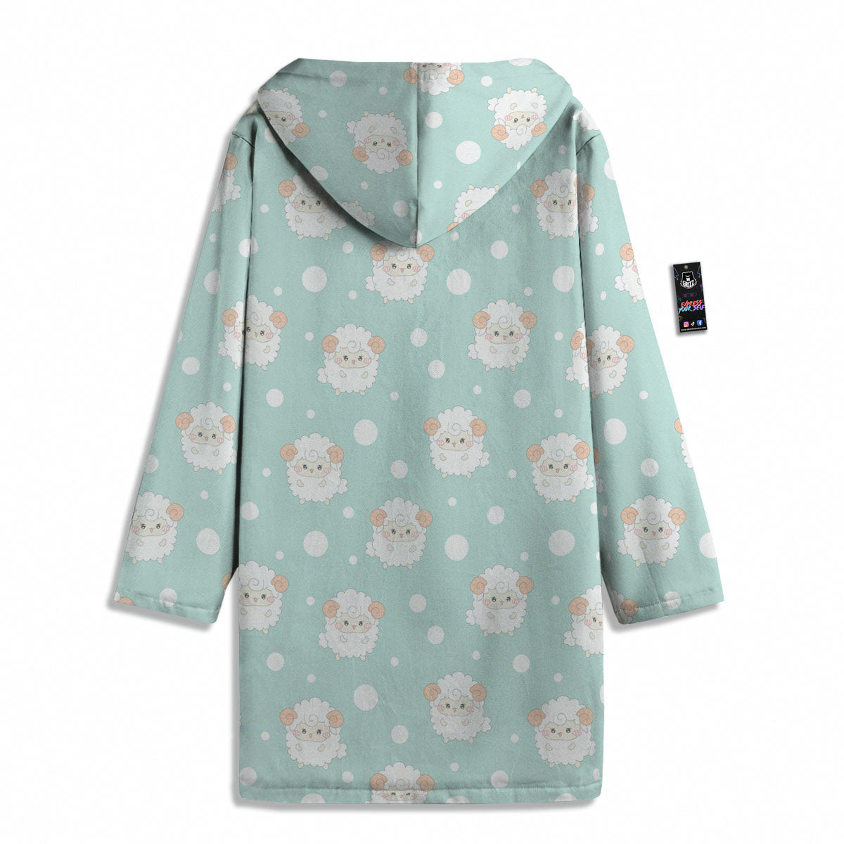 Sheep Kawaii Print Pattern Men's Windbreaker Jacket-grizzshop