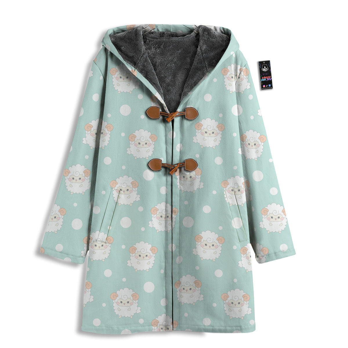 Sheep Kawaii Print Pattern Men's Windbreaker Jacket-grizzshop