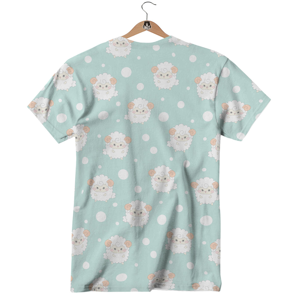Sheep Kawaii Print Pattern T-Shirt-grizzshop