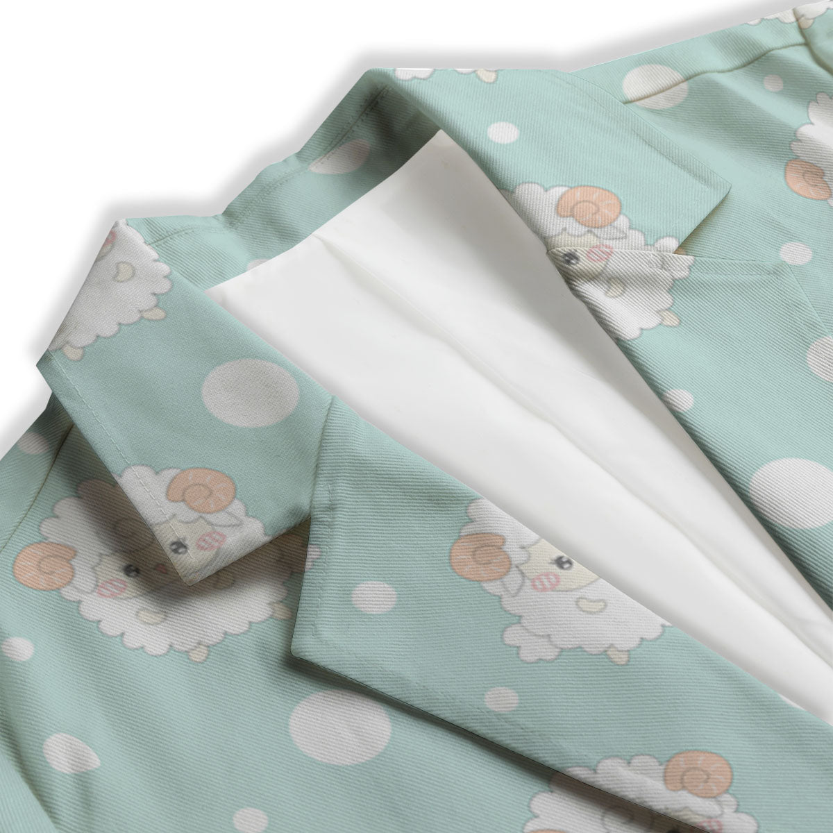 Sheep Kawaii Print Pattern Women's Blazer-grizzshop