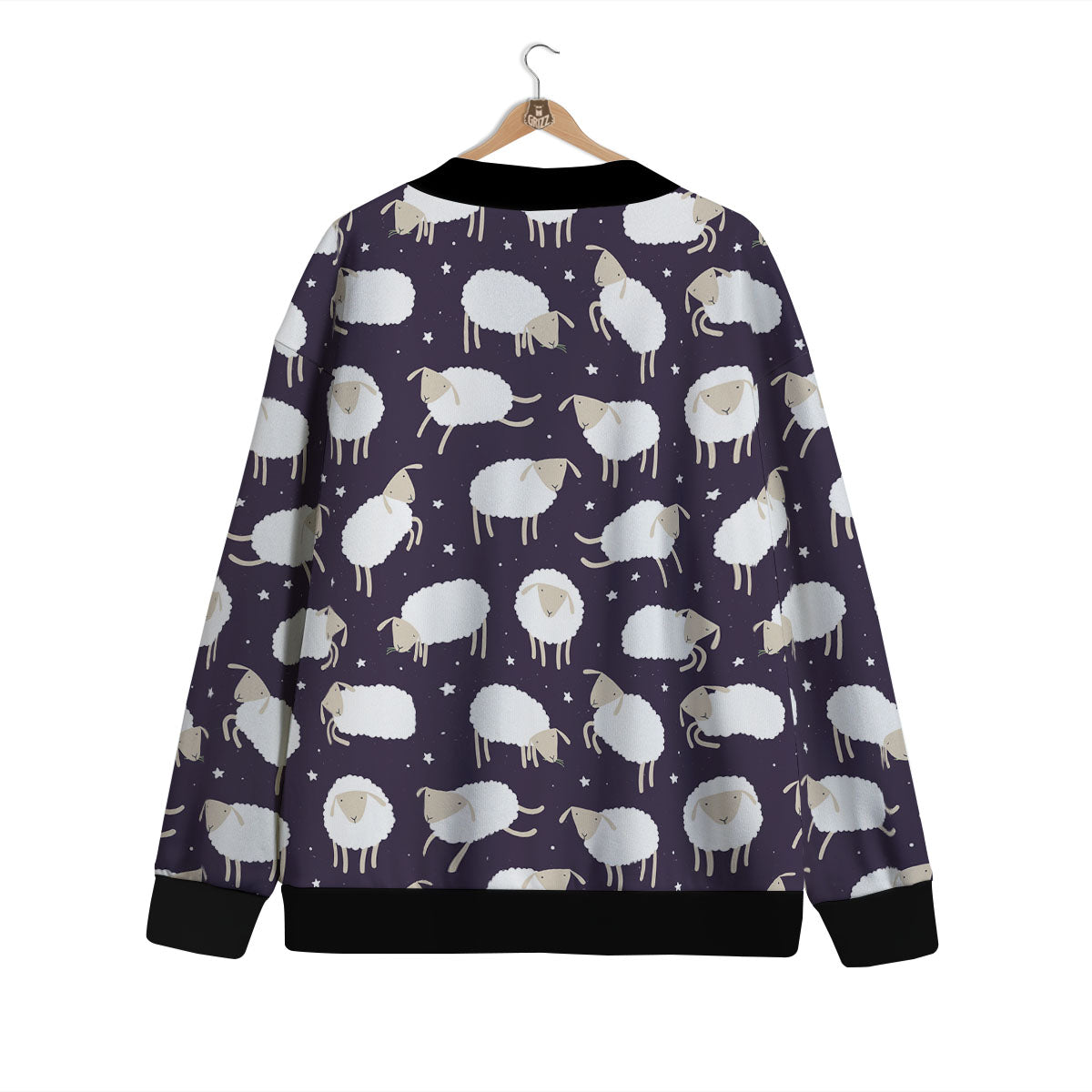 Sheep Print Pattern Cardigan-grizzshop