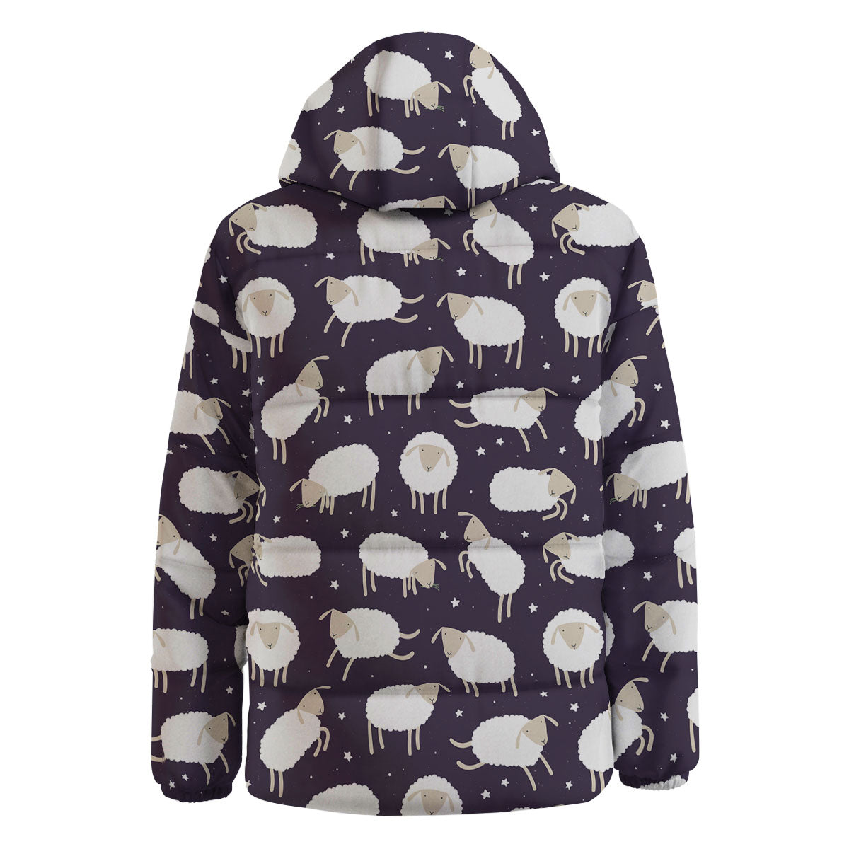 Sheep Print Pattern Down Jacket-grizzshop