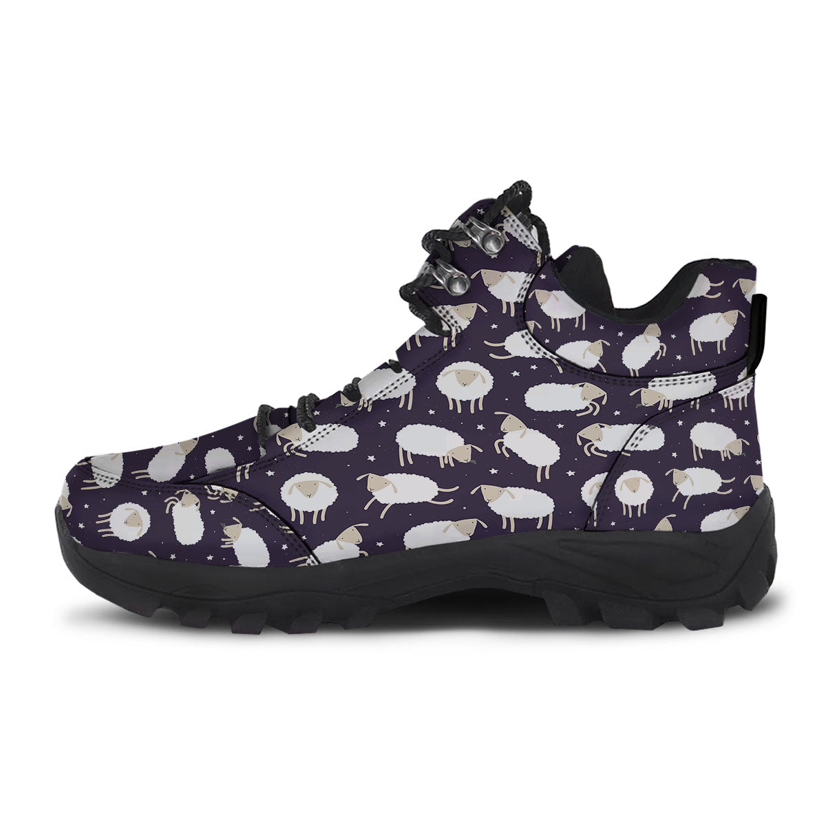 Sheep Print Pattern Hiking Shoes-grizzshop