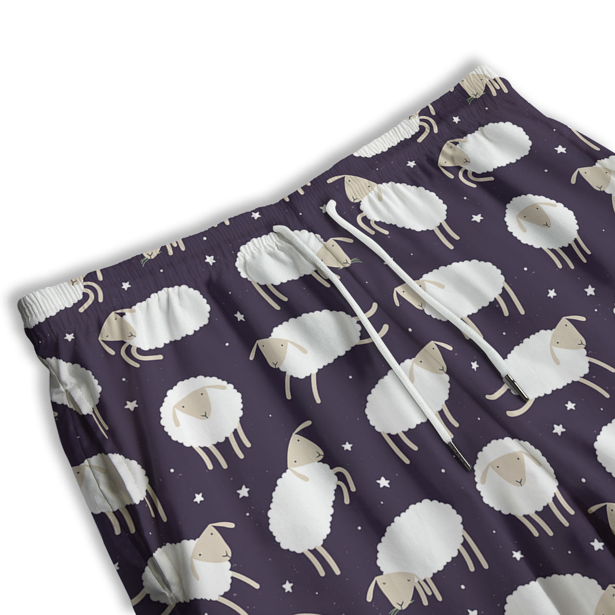 Sheep Print Pattern Men's Athletic Shorts