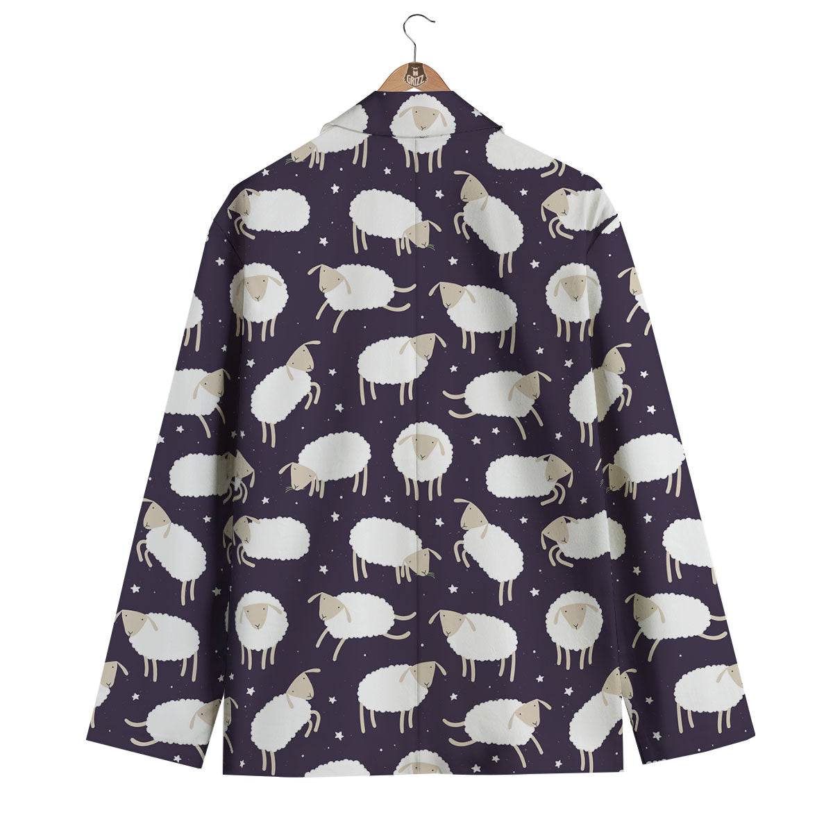 Sheep Print Pattern Men's Blazer-grizzshop