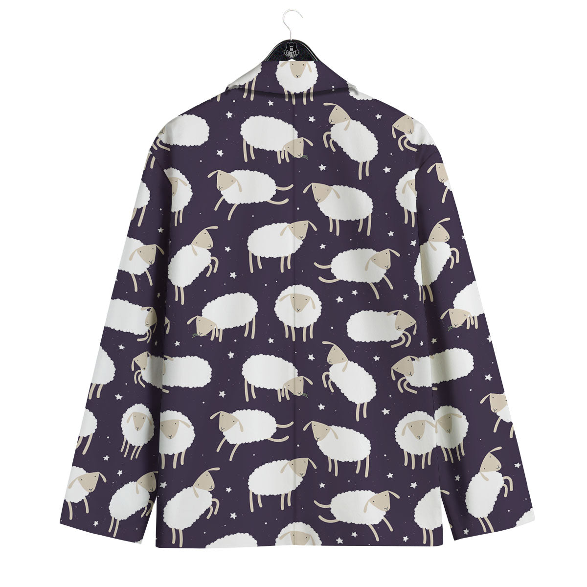Sheep Print Pattern Men's Sport Coat-grizzshop