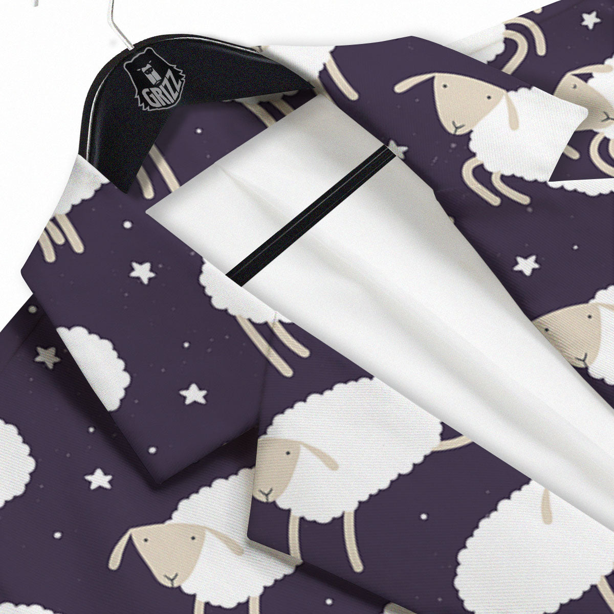 Sheep Print Pattern Men's Sport Coat-grizzshop