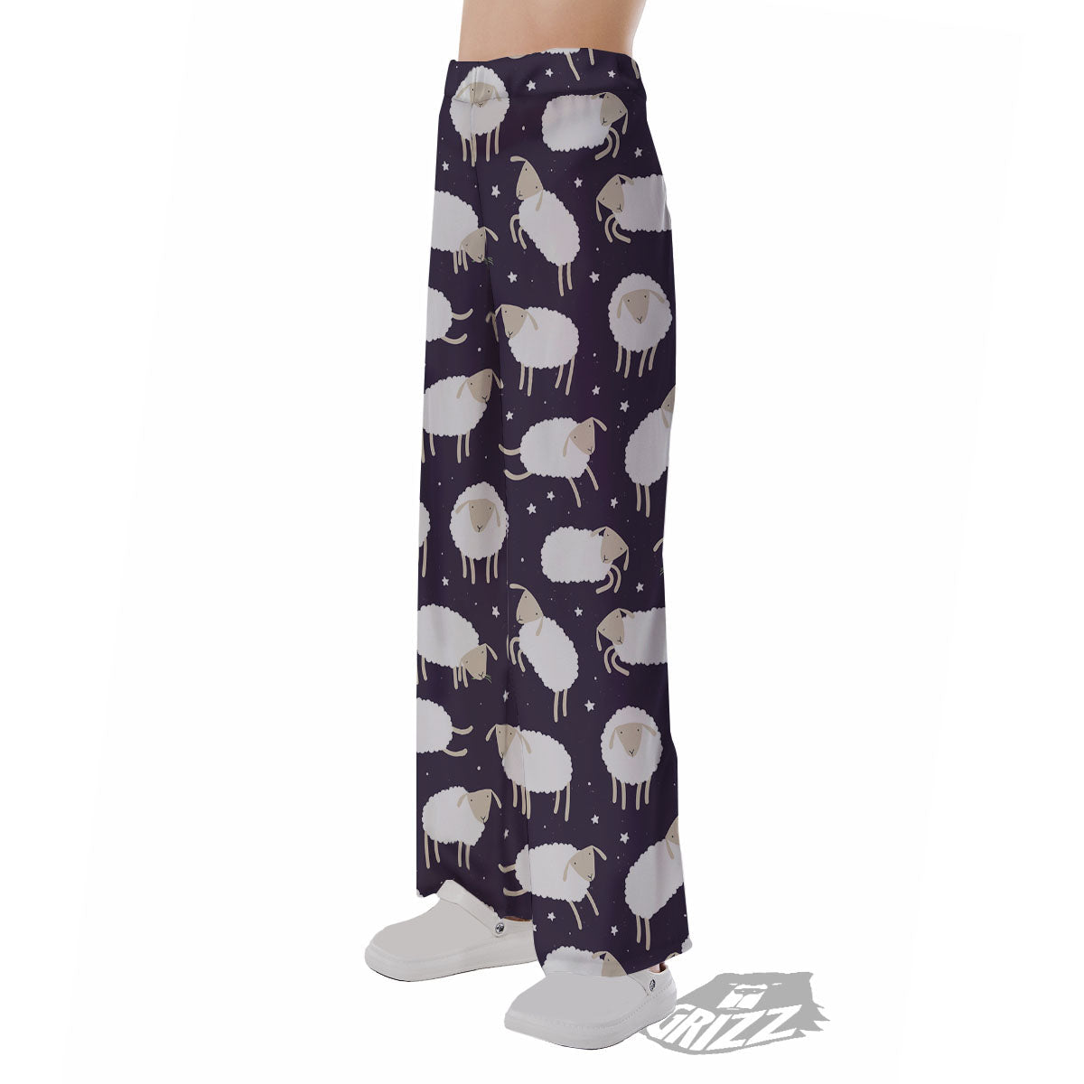 Sheep Print Pattern Pajama Pants-grizzshop