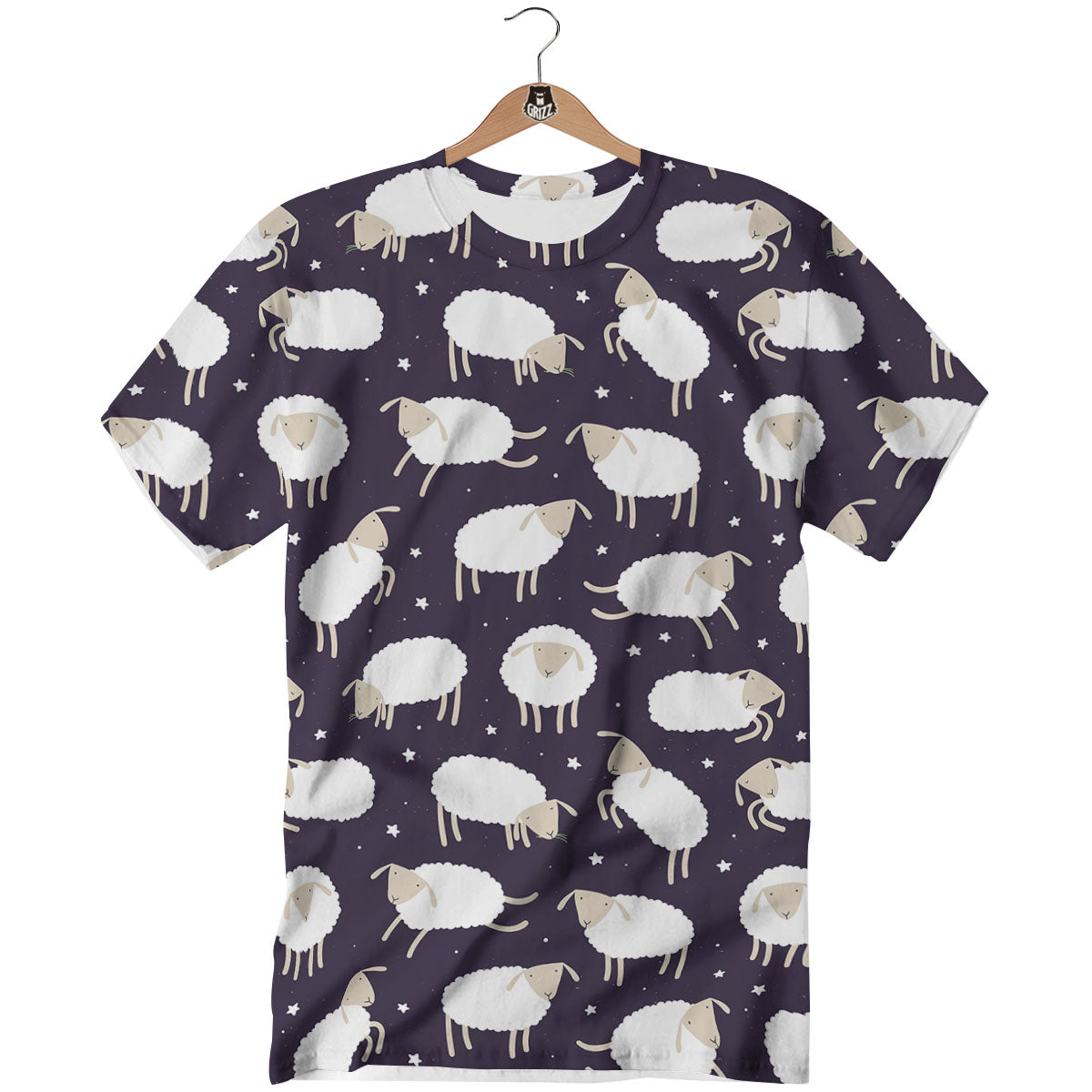 Sheep Print Pattern T-Shirt-grizzshop