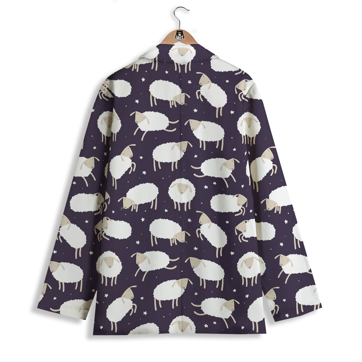 Sheep Print Pattern Women's Blazer-grizzshop