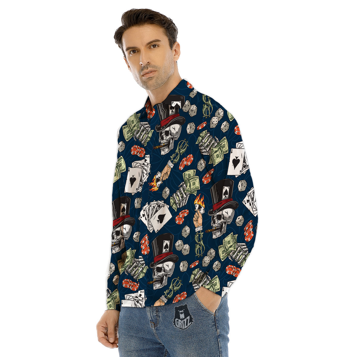 Sheep Sleeping Print Pattern Men's Dress Shirts-grizzshop