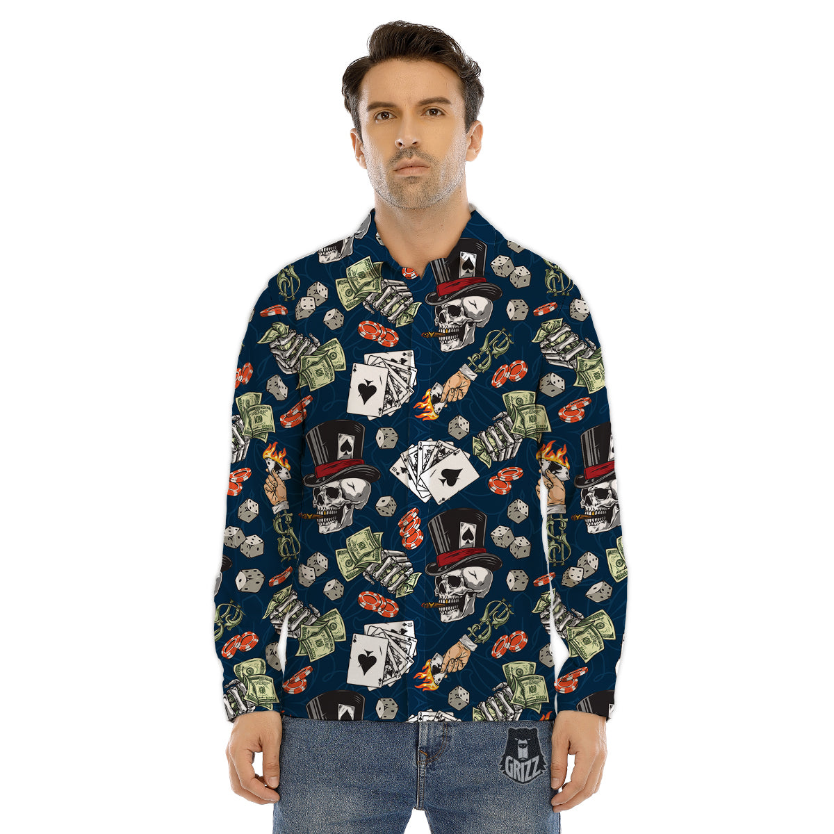 Sheep Sleeping Print Pattern Men's Dress Shirts-grizzshop
