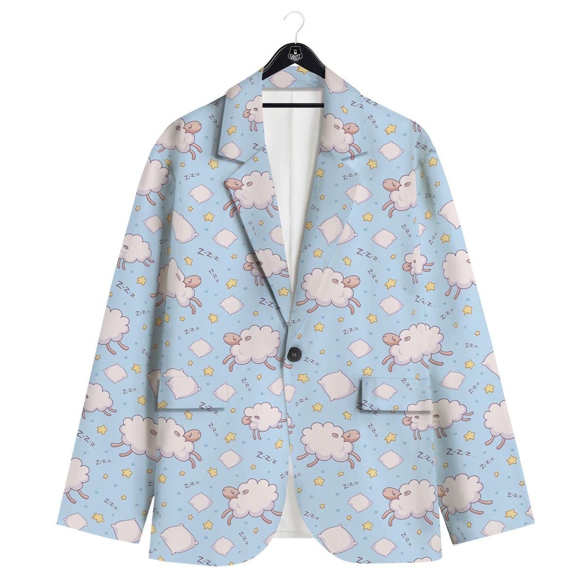 Sheep Sleeping Print Pattern Men's Sport Coat-grizzshop
