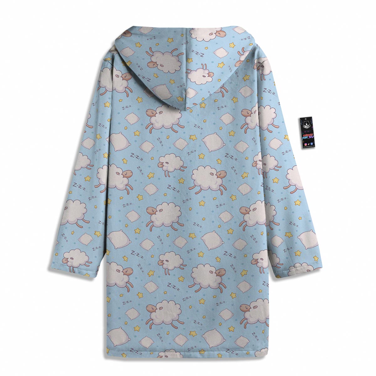 Sheep Sleeping Print Pattern Men's Windbreaker Jacket-grizzshop