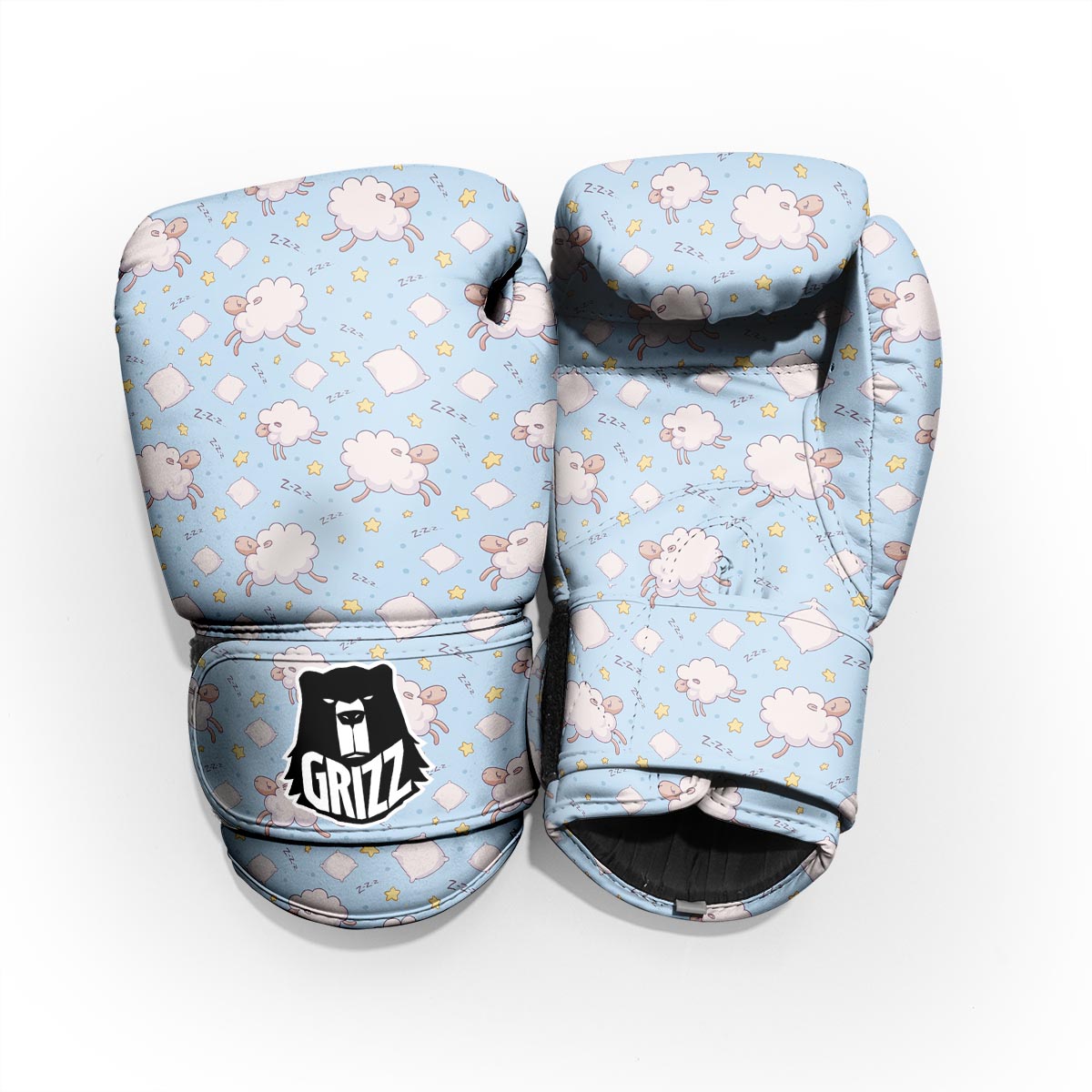 Sheep Sleeping Print Pattern Pro Boxing Glove