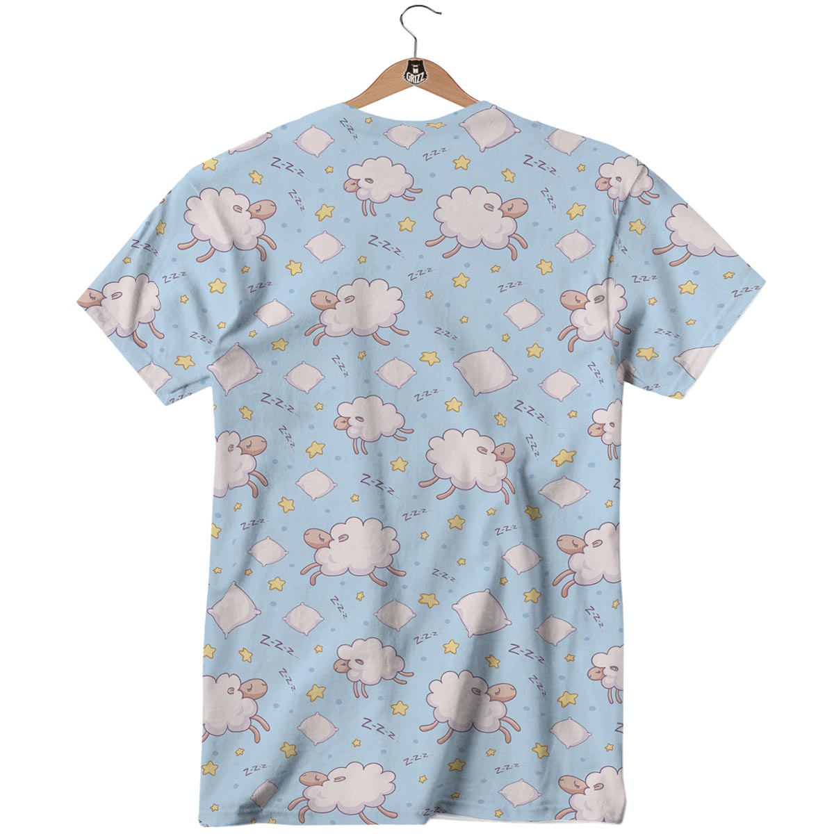 Sheep Sleeping Print Pattern T-Shirt-grizzshop