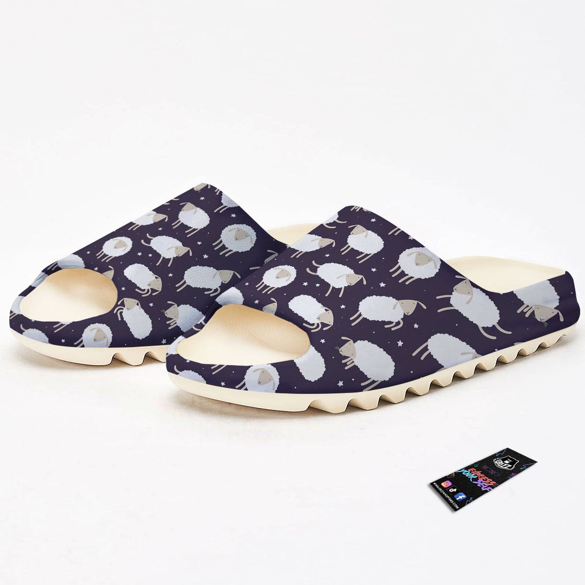 Sheep Print Pattern Sandals-grizzshop