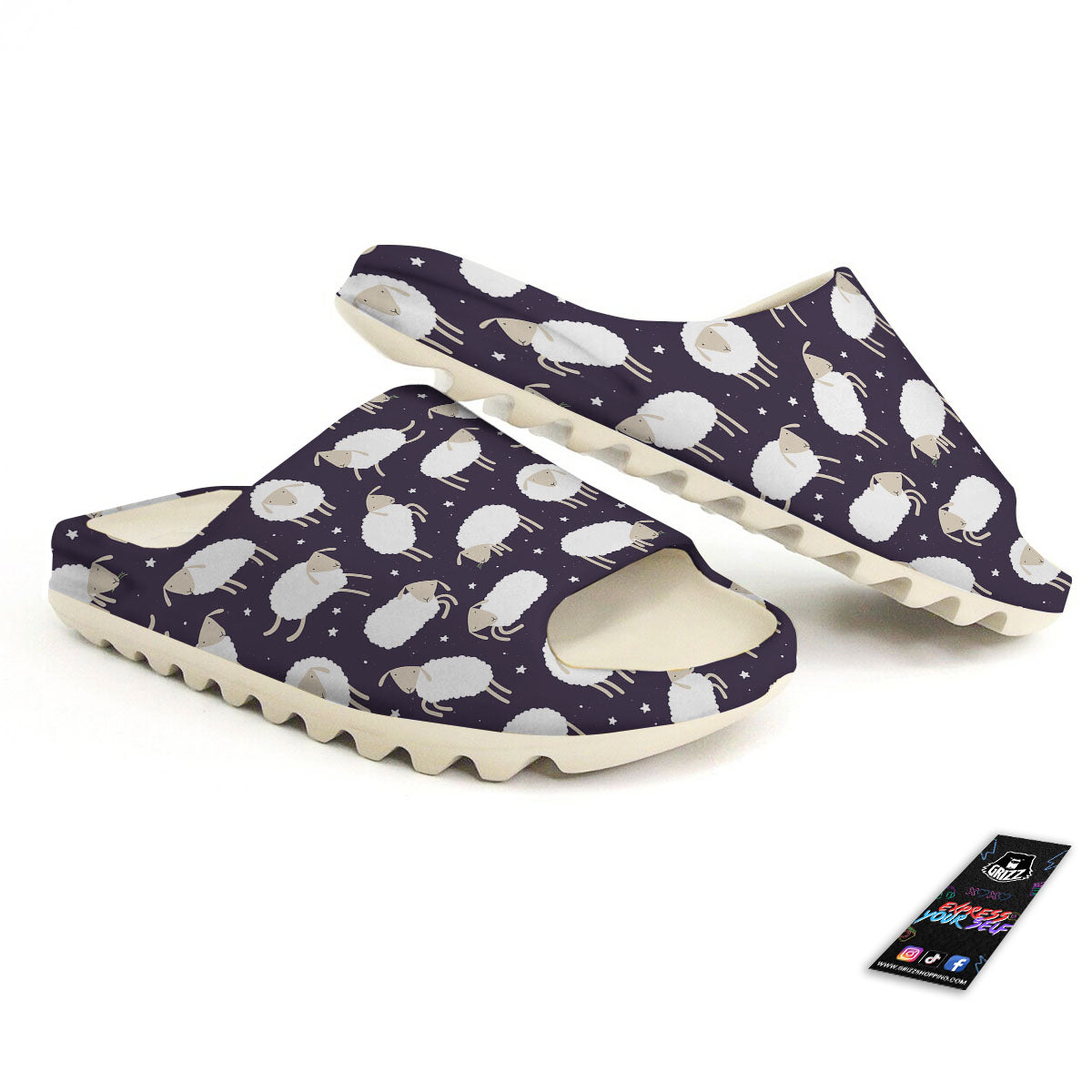 Sheep Print Pattern Sandals-grizzshop