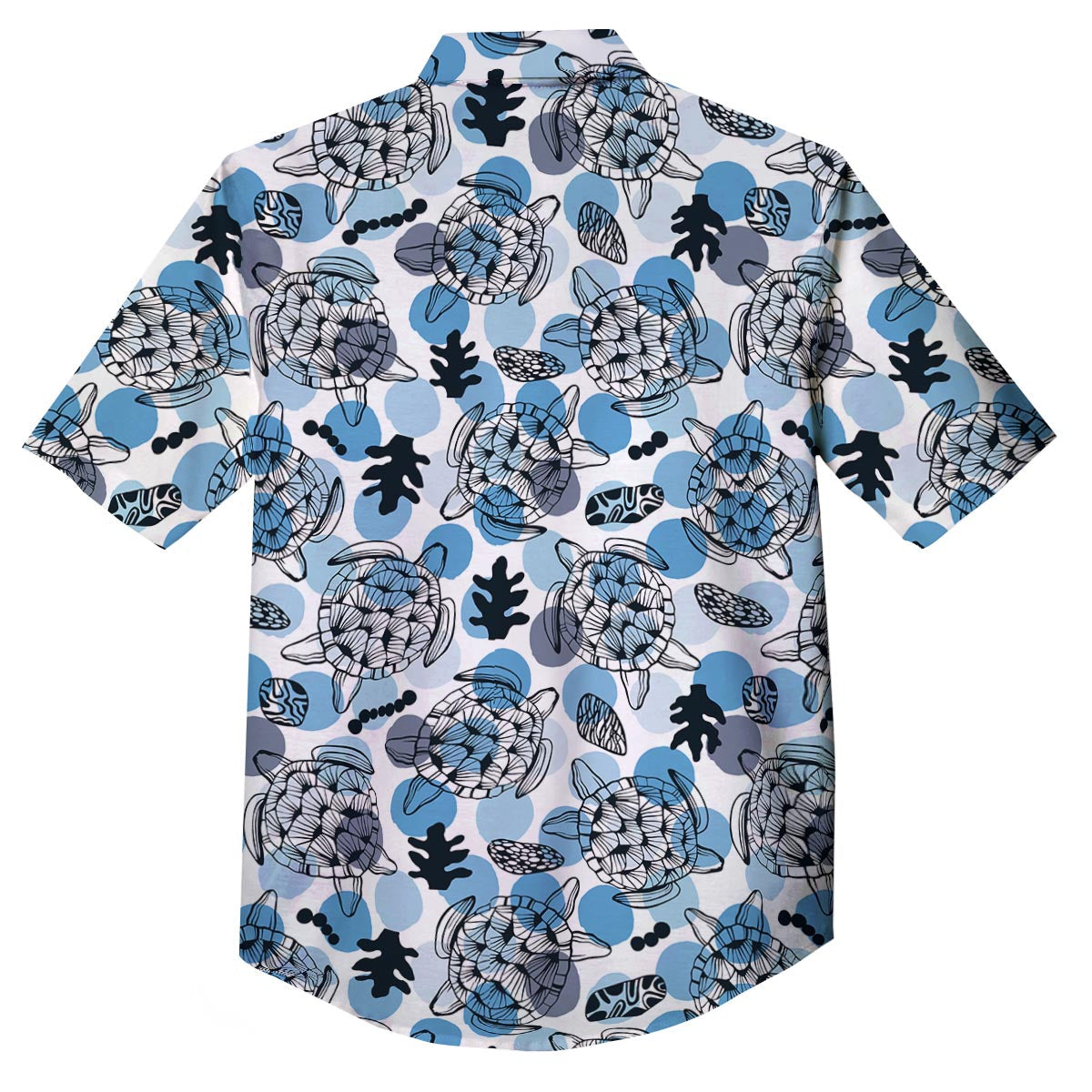 Shell Sea Turtle Print Pattern Button Up Shirt-grizzshop