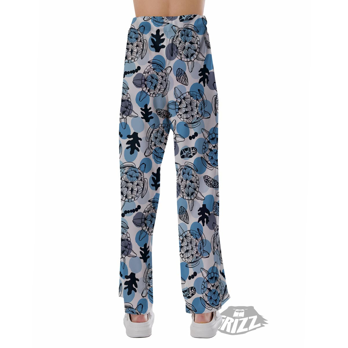 Shell Sea Turtle Print Pattern Pajama Pants-grizzshop