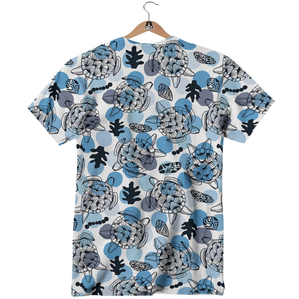 Shell Sea Turtle Print Pattern T-Shirt-grizzshop