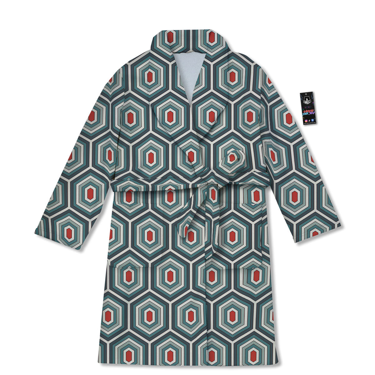 Shell Turtle Print Pattern Bathrobe-grizzshop