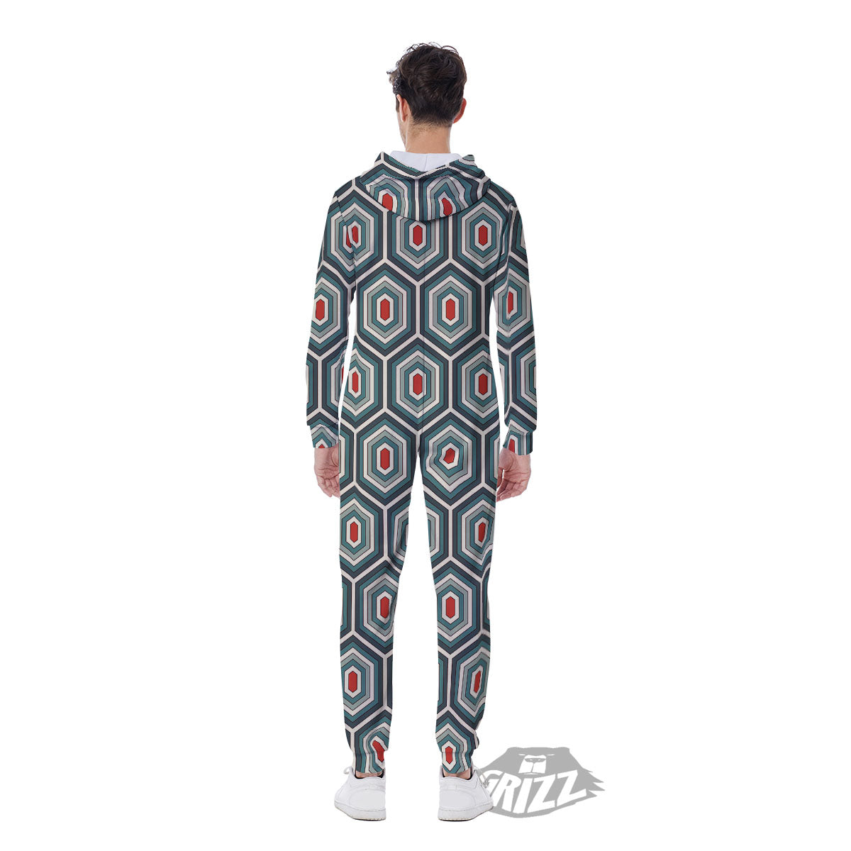 Shell Turtle Print Pattern Men's Jumpsuit-grizzshop