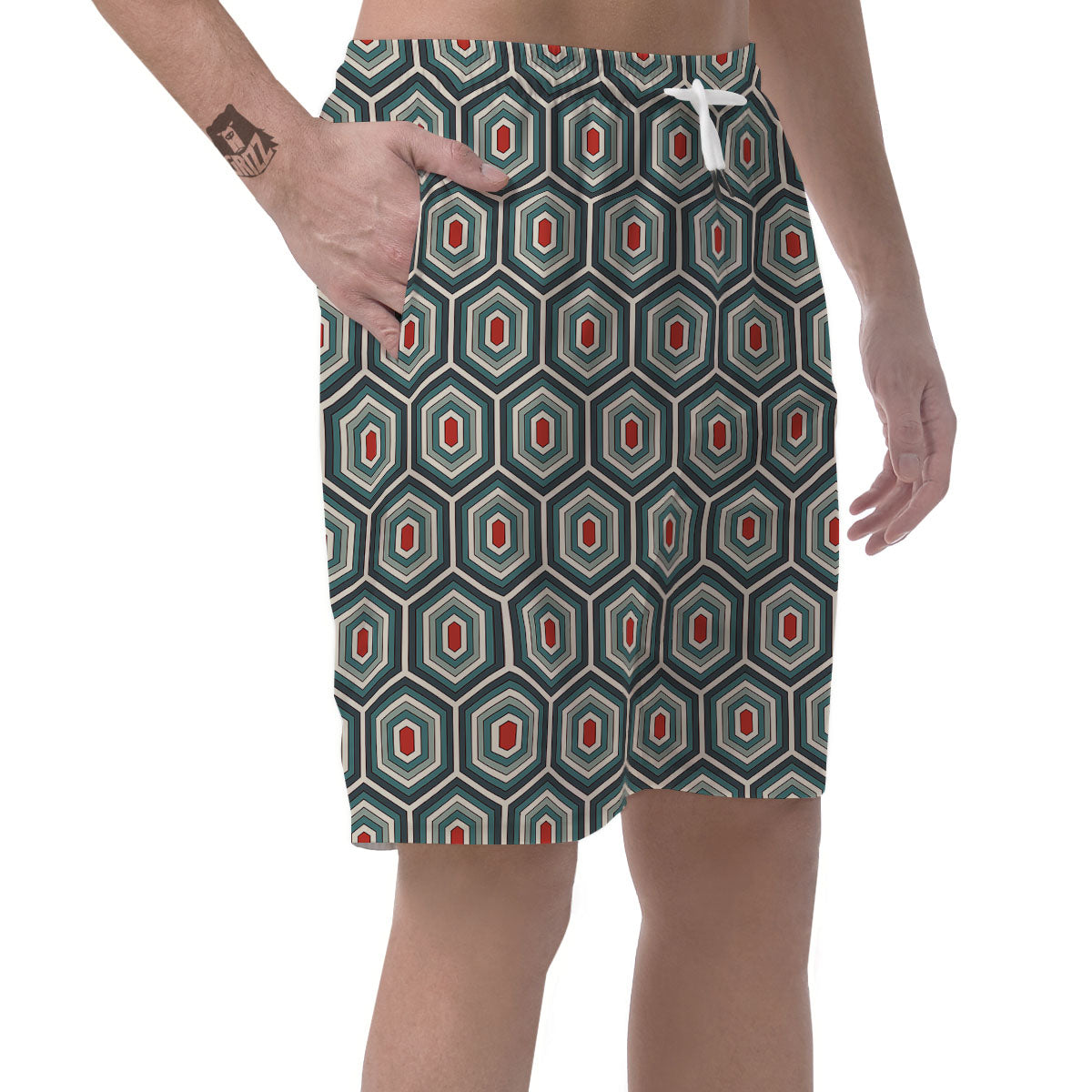Shell Turtle Print Pattern Men's Shorts-grizzshop