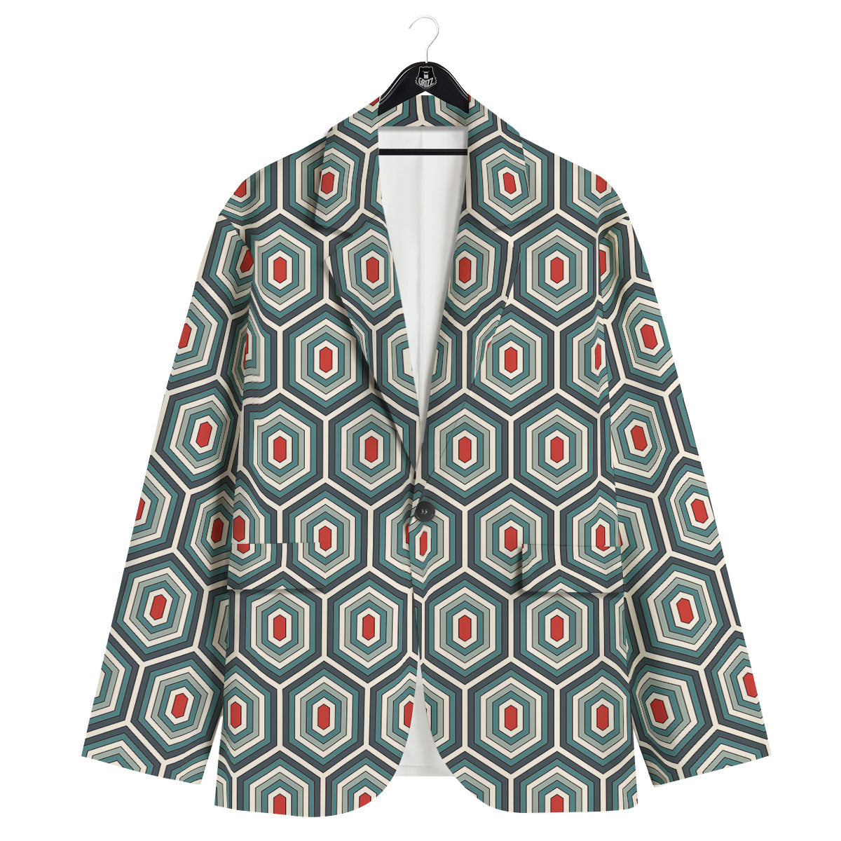 Shell Turtle Print Pattern Men's Sport Coat-grizzshop