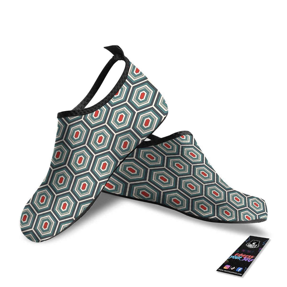 Shell Turtle Print Pattern Water Shoes-grizzshop