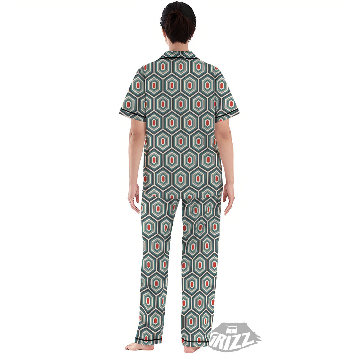 Shell Turtle Print Pattern Women's Pajamas Set-grizzshop