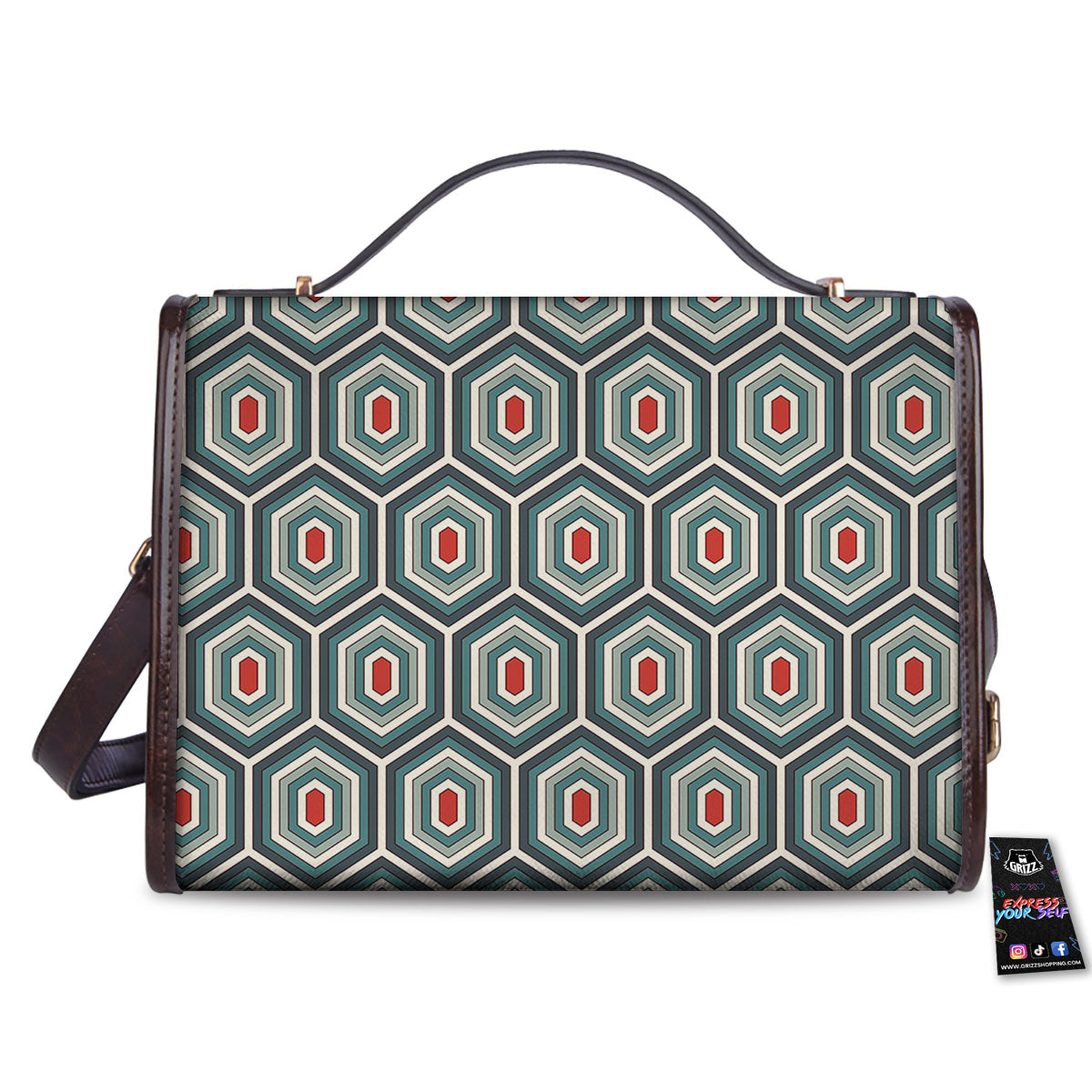 Shell Turtle Print Pattern Women's Satchel Bag-grizzshop