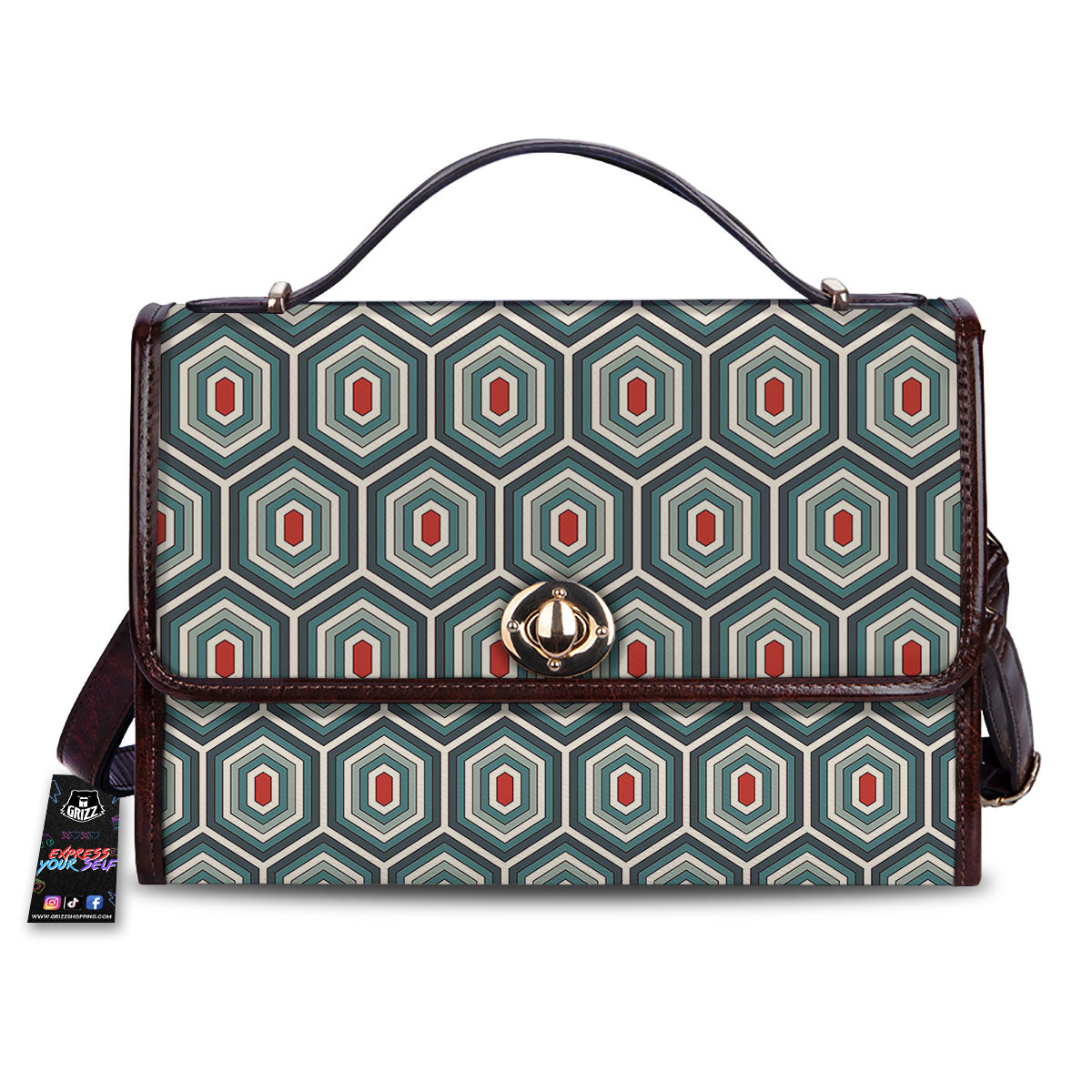 Shell Turtle Print Pattern Women's Satchel Bag-grizzshop