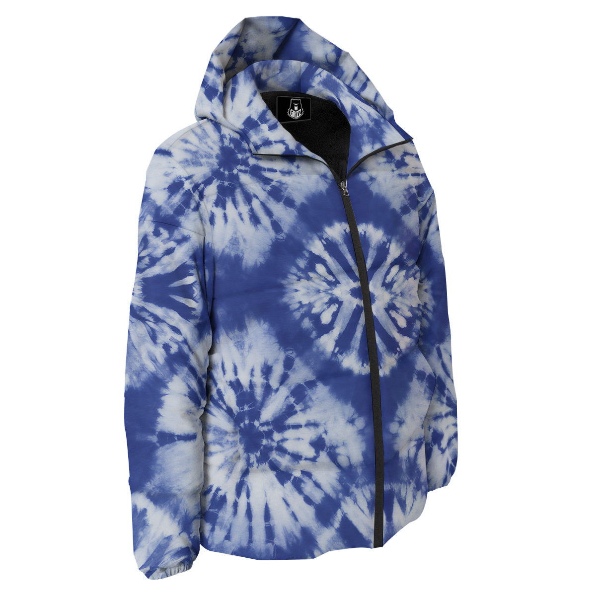 Shibori Blue Print Down Jacket-grizzshop