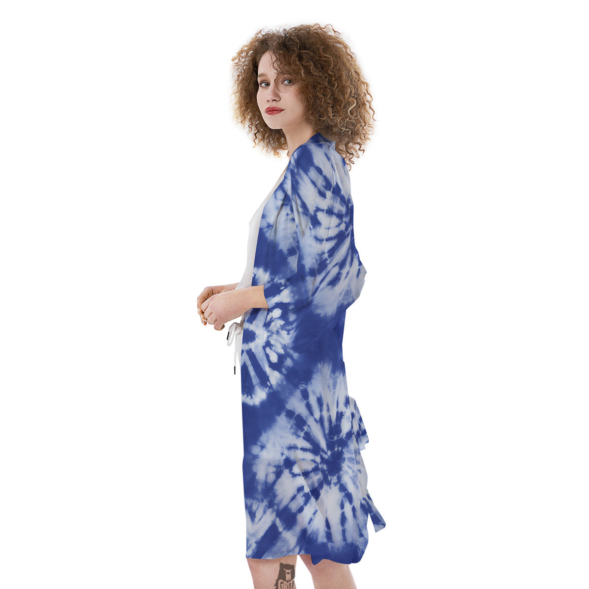 Shibori Blue Print Kimono-grizzshop