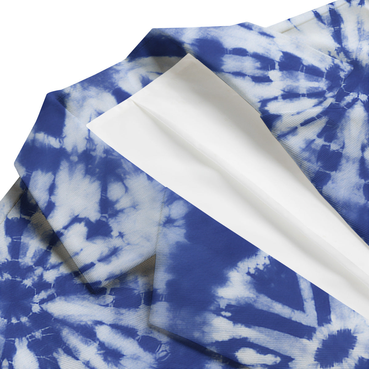 Shibori Blue Print Men's Blazer-grizzshop