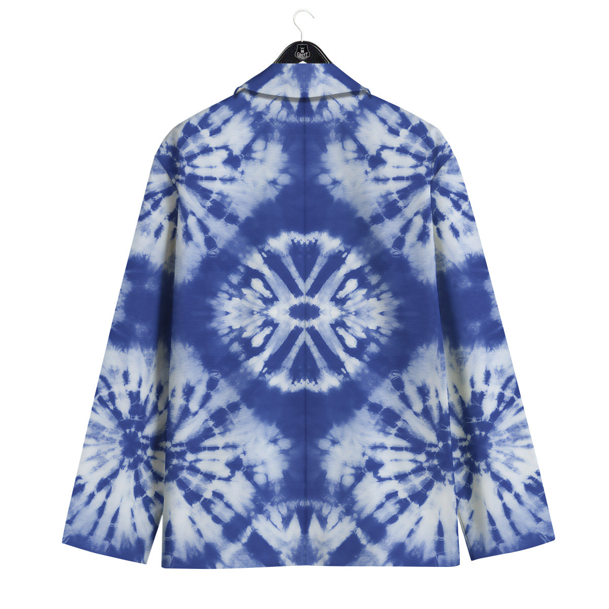 Shibori Blue Print Men's Sport Coat-grizzshop