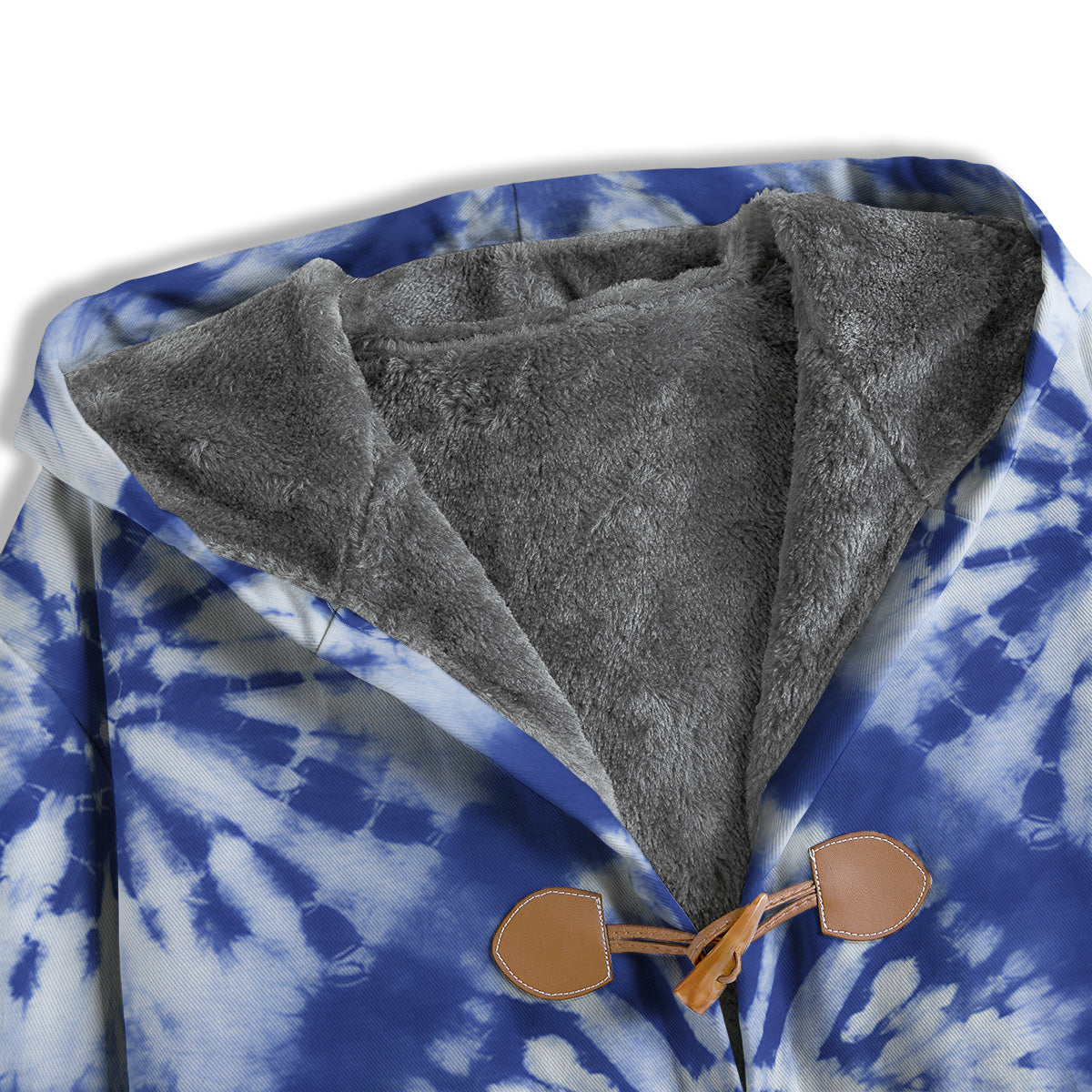 Shibori Blue Print Men's Windbreaker Jacket-grizzshop
