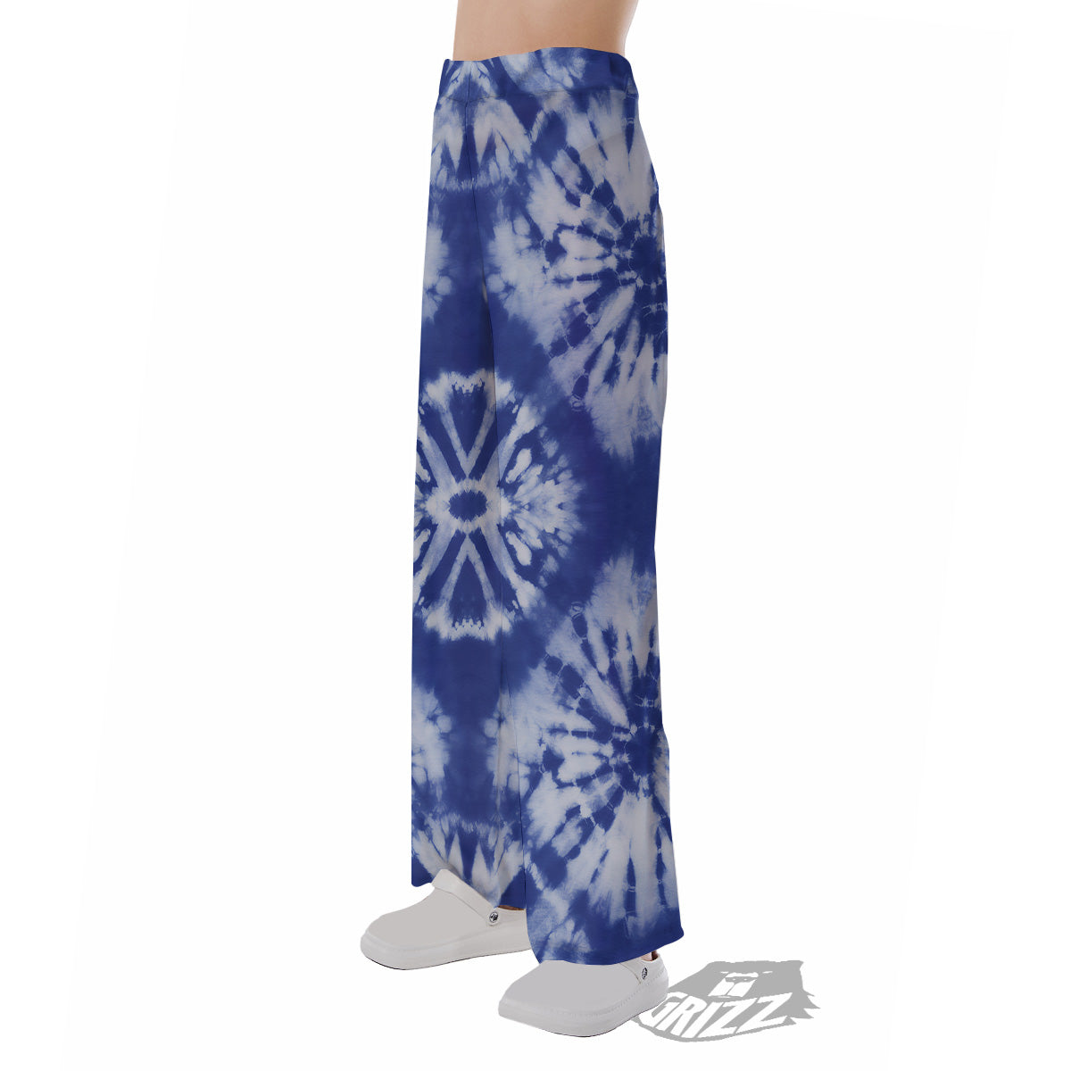 Shibori Blue Print Pajama Pants-grizzshop